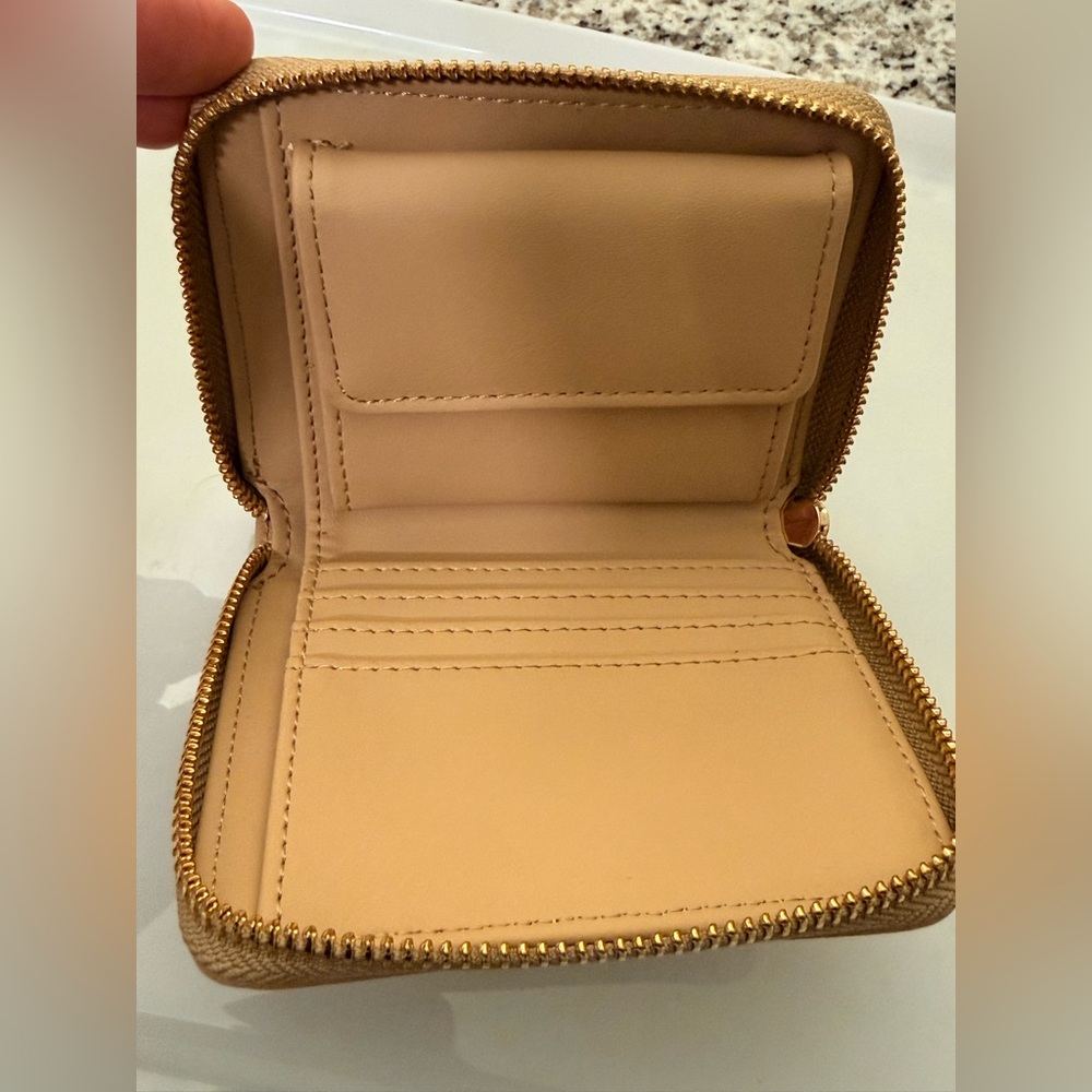 Guess Beige Wallet with Gold Accent - Picture 3 of 5